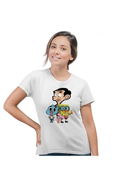 OEM Tricou Femei Gumball Mr Bean SpongeBob