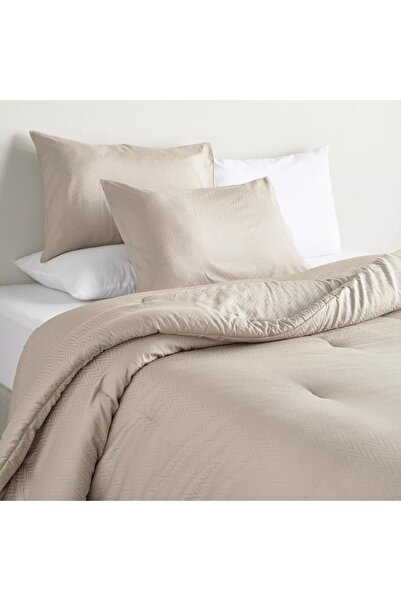 Generic Aspen Cotton Bamboo Sateen Jacquard 300 Thread Count 3-Piece Super King Comforter Set - 250x260 cm