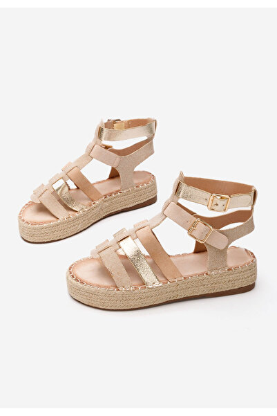 B T Shoes Khaki sandály na platformě Elimosa