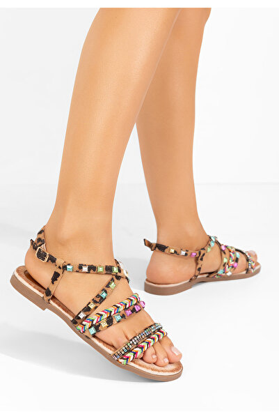 B T Shoes Sandale dama fara toc Letty leopard