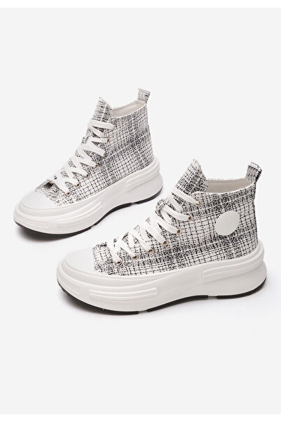 B T Shoes Bílé kotníkové tenisky Candya