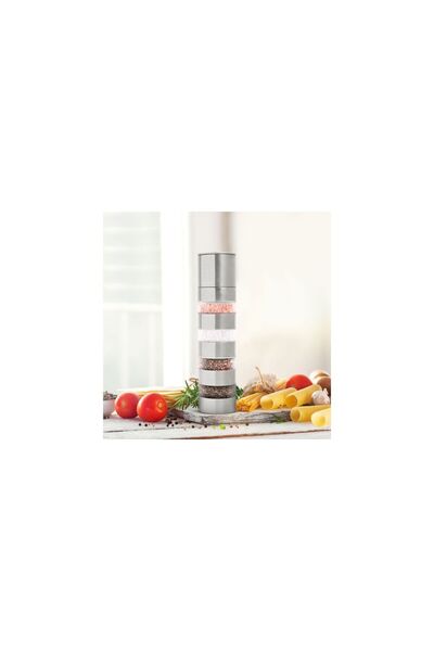 Bewello Rasnita pentru condimente 4 in 1 inox 5 x 21 cm