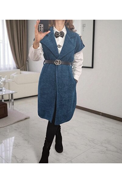 GLAMSI Elegant knitted vest with belt included