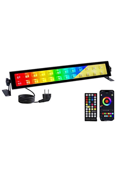VTM Proiector LED RGBCW Inteligent, 48W, Negru, Control prin Telefon, Rezistent la Apa