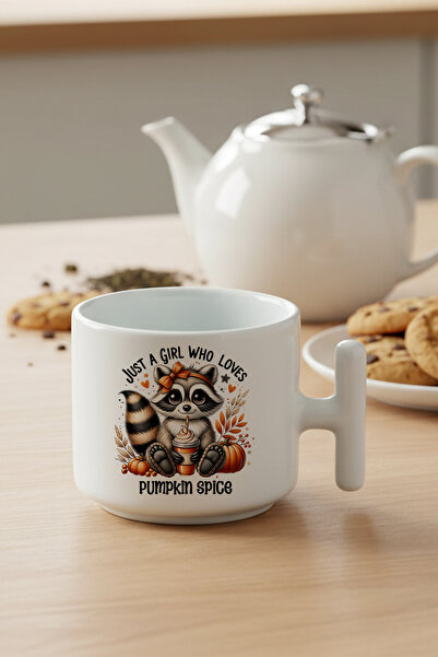giftkonsept كوب لاتيه مطبوع عليه عبارة 'Just A Girl Who Loves Pumpkin Spice' ...
