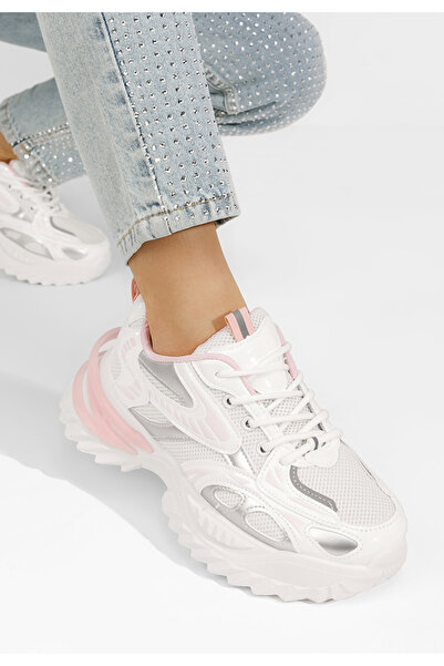 B T Shoes Teniși cu platformă Willene V2 albi