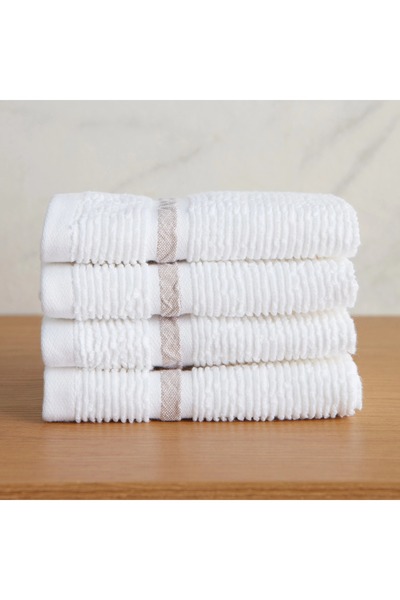 Generic Maui 600 GSM Turkish Cotton 4-Piece Fingertip Towel Set - 30x30 cm