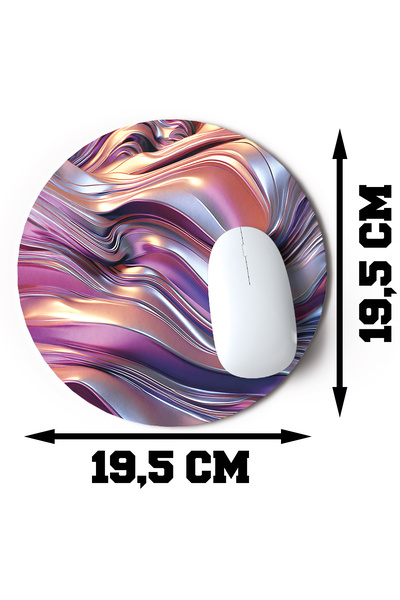 giftkonsept Patterned Melty No:4 Printed Round Gaming Mousepad