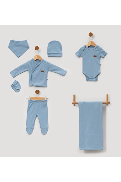 MİLAYS LİFE HOME COLLECTİON 7-Piece Zibin Set with Snap-On Bodysuit for Babies 0-3 Months