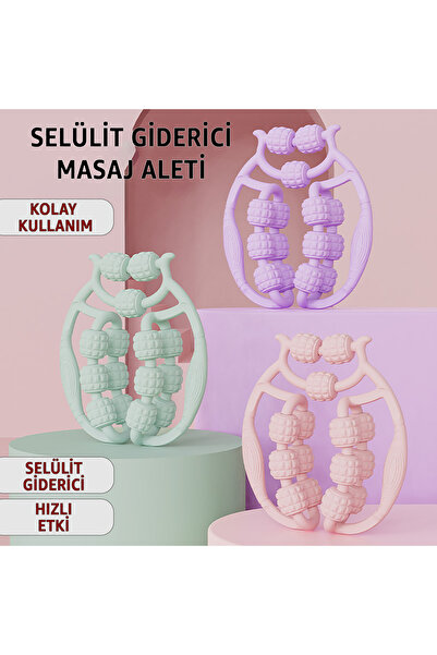 ROBEVE 360° Kas Masaj Aleti – 15 Toplu Silindirli Masaj Cihazı Kol, Bacak, Boyun