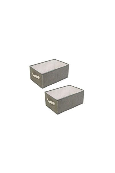Mercaton Set 2 Pliabile Storage Boxes with Rigid Sidewalls, Max. 4 kg, 39 x 24 x 17 cm