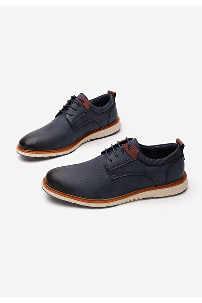 B T Shoes Tmavě modré pánské polobotky Augustus