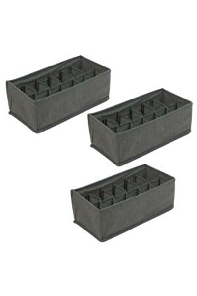 Mercaton Set 3 pcs, Folding Storage Box with 12 Pockets for Accessories