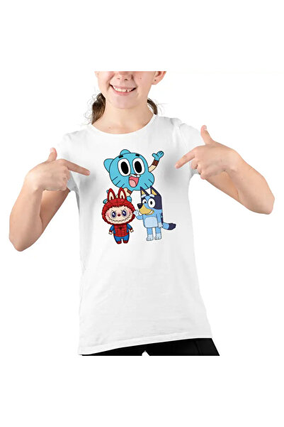 OEM Tricou Copii Fete Gumball Bluey Labubu