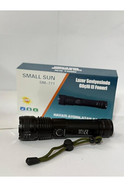 BLOMSTER Suya Dayanıklı El Feneri Small Sun Sm-771 Zomlu El Feneri 1000 lümen