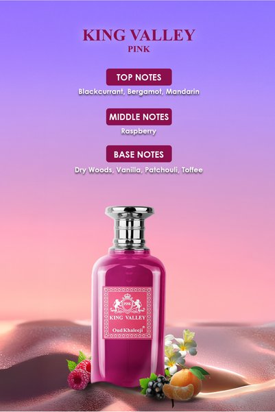 Oud Khaleeji King Valley Pink 100ml a Luxurious Fruity-Floral Elegance Perfume For Women