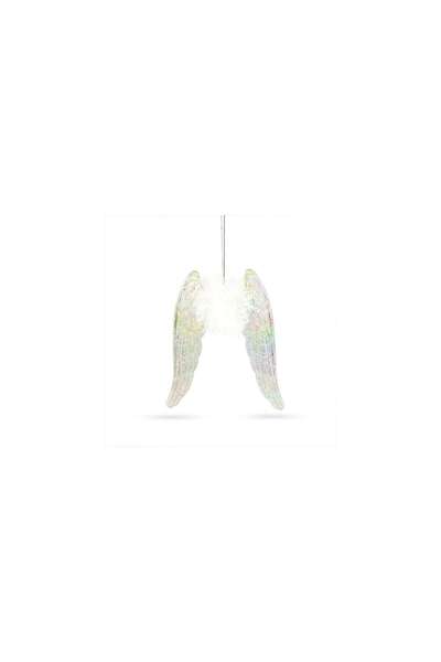 Bewello Christmas Ornament Angel Wings Acrylic 15 x 12.5 x 1.5 cm