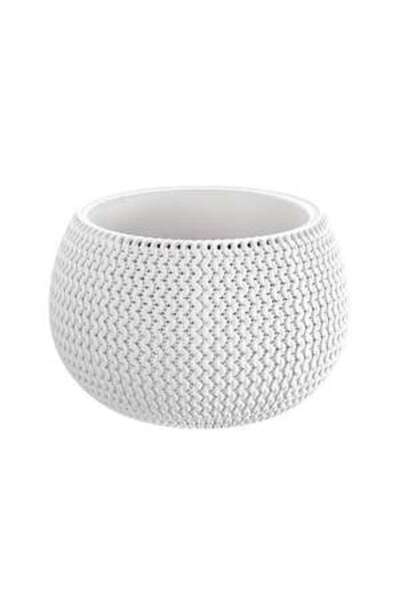 Prosperplast Decorative Flower Pot, Prosperplast, Splofy, Round, White, 23.916.1 cm