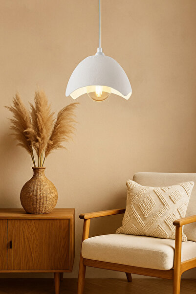 Storizaa Şapka Form Beton Görünümlü Sarkıt Avize