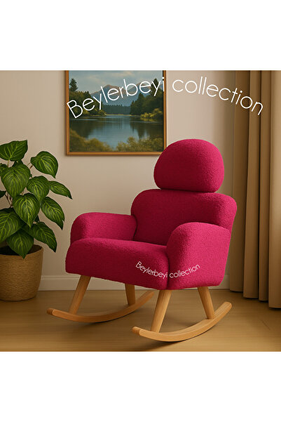 BEYLERBEYİ Sallanan sandalye,ayarlanabilir başlıklı sallanankoltuk, fuşya pel...