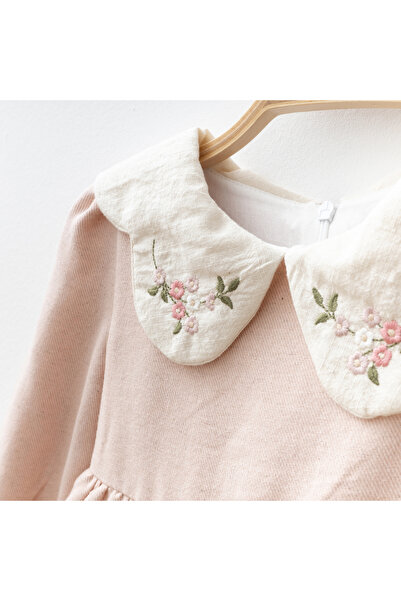 My Lusa baby wear Baby Girl Dress with Collar Embroidery Detail