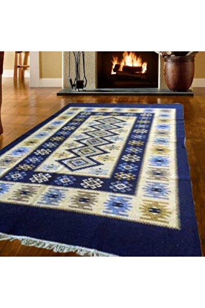 OEM Traditional Carpet, 200 x 300 cm, Blue and Cream, ROMB Model