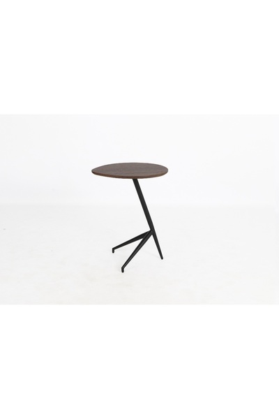 private house Modern side table with innovative design, dark brown color