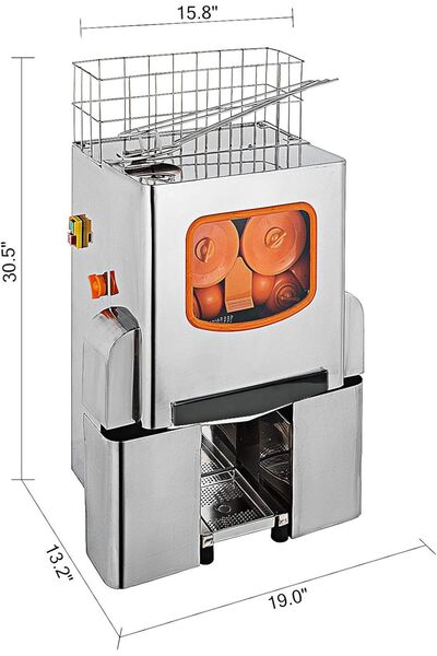 VEVOR Orange Juice Machine, 120W Electric Juicer, Cold Juice Extractor for Fruits and Vegetables, Co