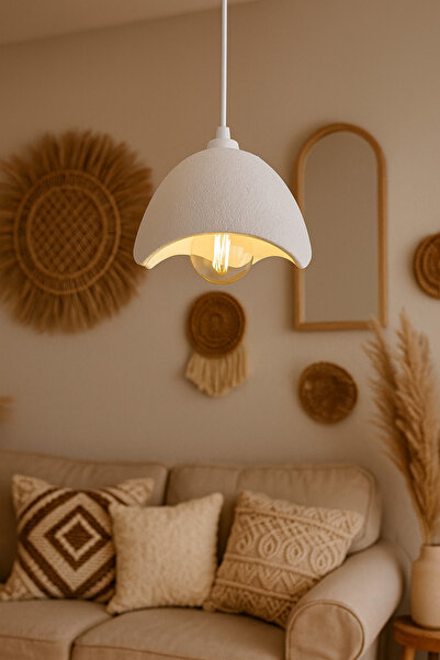 Storizaa Şapka Form Beton Görünümlü Sarkıt Avize