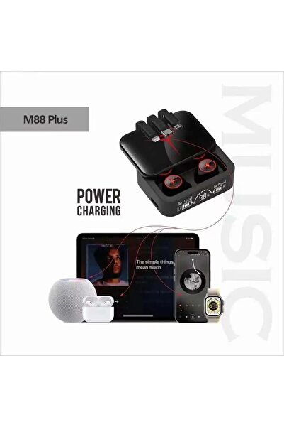 İMEXTECH Bilişim Burada Tws M88 Plus Powerbank Kutulu Dijital Göstergeli Blue...