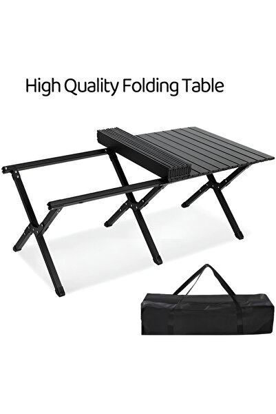 Cady One Portable Outdoor Picnic Table with Aluminum Alloy Top, Foldable with Storage Bag 60*120*45 cm