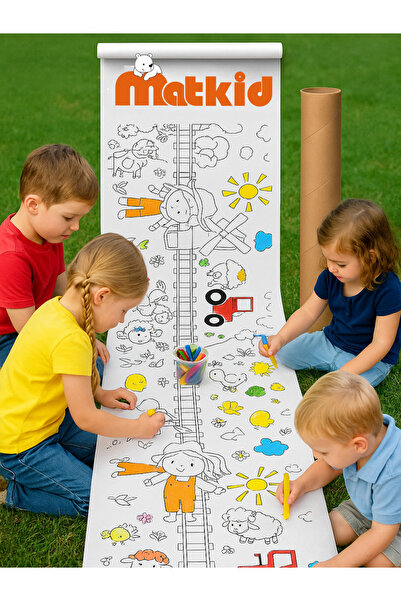 matkid Dev Boyama 62×250 cm – Çiftlik Temalı Grup Aktivitesi / Anaokulu Kreş ...