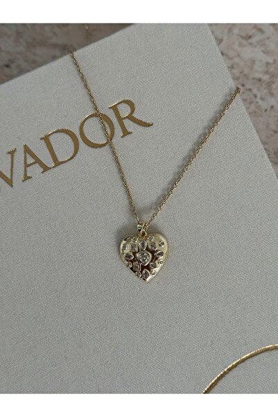 LUXSTONE Heart Stone Gold Necklace