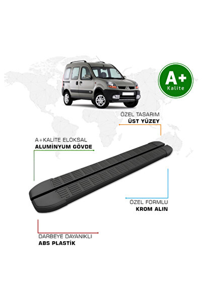FA OTO AKSESUAR Renault Kangoo Yan Basamak 1998 – 2007 Model S-Line Siyah