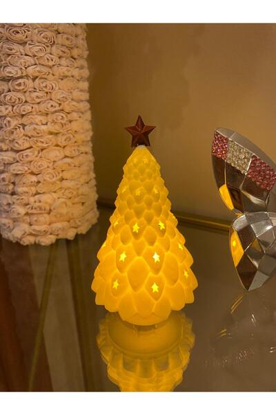 smilechild شجرة الصنوبر لعيد الميلاد مع شمعة LED مقاس 12 سم تشمل شمعة LED