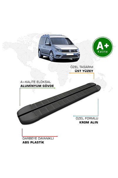 FA OTOMOTİV Volkswagen Caddy Yan Basamak 2004 – 2019 Model S-Line Siyah