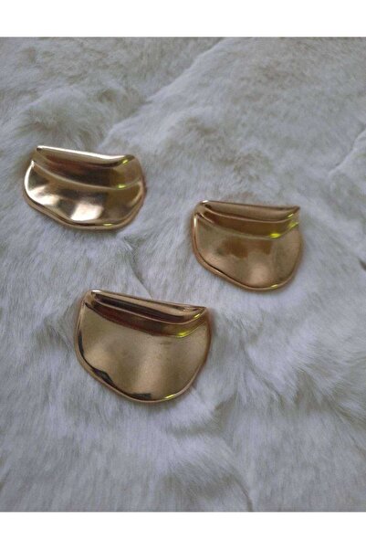 beyna aksesuar Special Design Large Size Gold Plated Metal Button 3.5 cm 1 Pack 3 Pieces