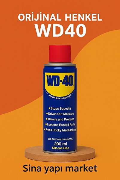 Henkel WD40 Çok Amaçlı Sıvı, Yağ Çözücü, Pas Sökücü, Temizleyici ve Koruyucu, 200ml