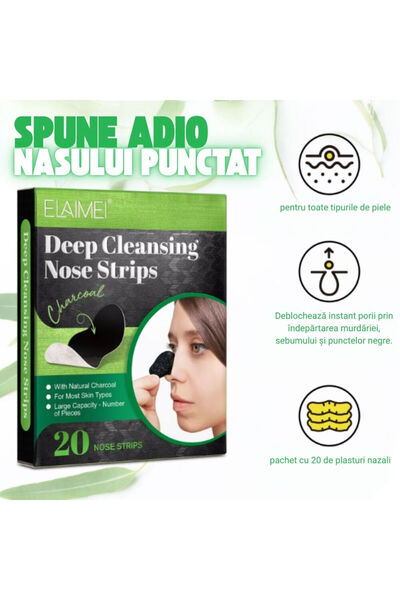 ELAIMEI Nasal mask for removing blackheads, Set of 20 cleansing and moisturizing patches