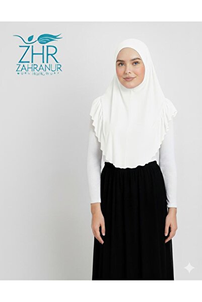 ZAHRANUR HİJAB Πρακτικό σάλι-εσάρπα-χιτζάμπ με πλισέ-μαντήλι προσευχής