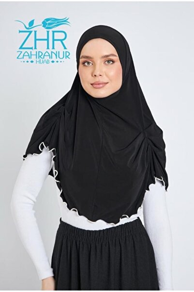 ZAHRANUR HİJAB Biyeli Pileli Pratik Şal-Eşarp-Tesettür Hijab- Namaz Başörtüsü