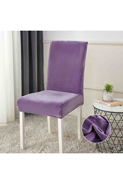 JOJO HOME Set 6 Huse Scaune UNI Catifea, Mov