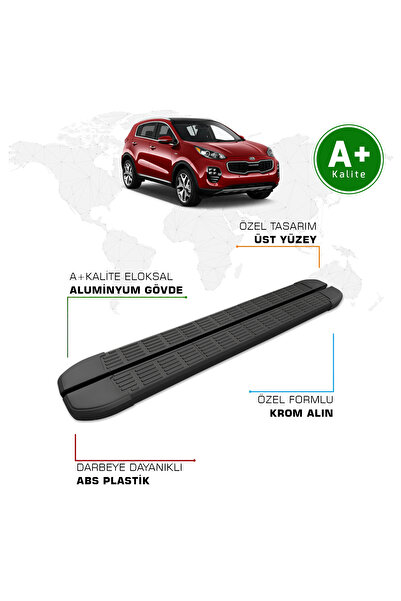 FA OTOMOTİV Kia Sportage Yan Basamak 2016 – 2021 Model S-Line Siyah