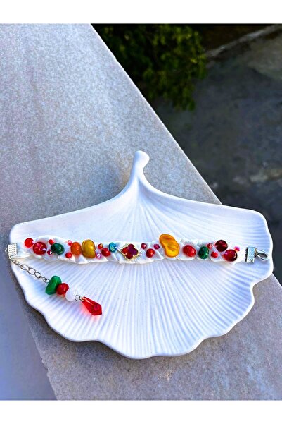 madam shushu سوار مزين بالأحجار المصنوعة يدويًا (نسيج الشريط)