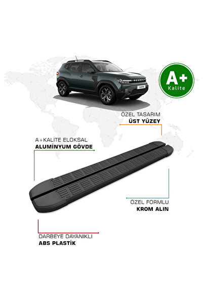 FA OTOMOTİV Renault Duster Yan Basamak 2024 Model ve Sonrası S-Line Siyah