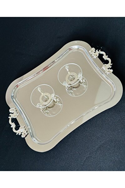 Melinda Söz Engagement Tray Set - Silver Color (21X26Cm)