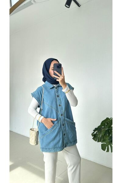 VARELA KADIN GENİŞ KALIP DENIM CEKET
