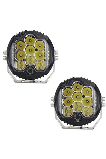 BZRSH Set 2 Proiectoare LED auto Off-Road 230W, 12V-80V, lumina alb-galbena