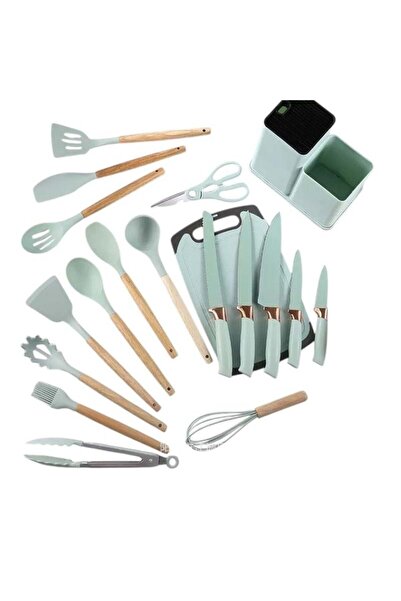 Heesem 18-Piece Silicone Kitchen Utensil Set, 30cm, Non-Stick with Stand