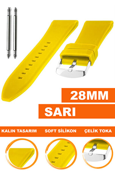 COBRA حزام ساعة من السيليكون متوافق مع ساعة مقاس 28 ملم A3628MM